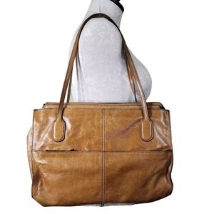 Vintage The Original HOBO Friar Distressed 100% Soft Leather Shoulder Bag Purse